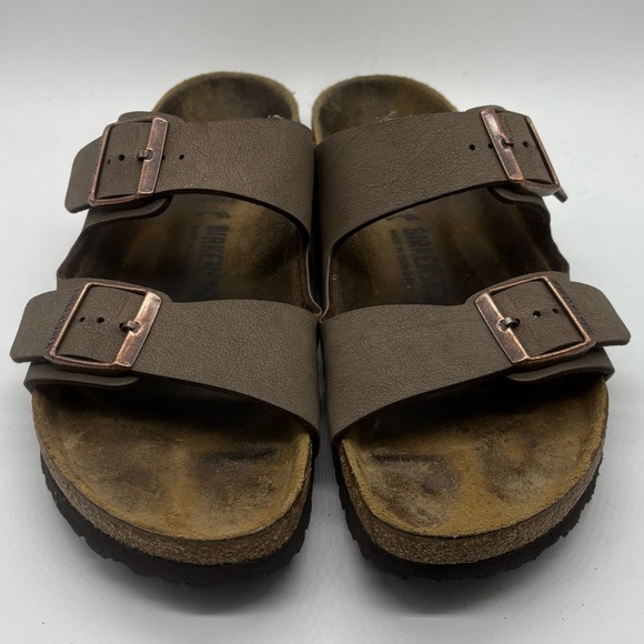 Birkenstock Arizona 2 Strap Sandal Beige Sz 42 Women’s 11 Men’s 9 Narrow Width - Picture 4 of 8